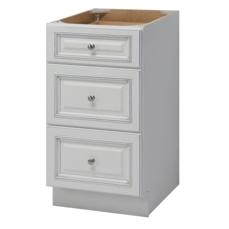 Sunny Wood Riley 18" Wide Wood Floor Standing Bathroom Bridge or Side Cabinet Fresh White with Dover Glaze
